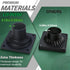 2-Pack, LIT-PaTH Pier Mount Base, Outdoor Post Light Mounting Base Adapter, Cast Aluminum, Black
