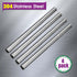 5/16" OD 304 Stainless Steel Tube, 1mm Thickened Wall, 12" Length Round Metal Tube, 4 Pcs for Industrial Use