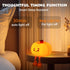 LONRISWAY Dimmable Pumpkin Night Light for Kids, Rechargeable LED Desk Lamp with Touch Control, Soft Silicone Nursery