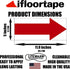 LiteMark Large Red Arrow Stickers 651 Durable Gloss Finish Decal - Floors, Walls, Signs (Pack of 6 Arrows)
