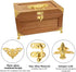 Gold Jewelry Box Kit - Antique Lock Latch Hasp Hinges and Corner Protectors for DIY Jewelry Box