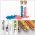 PATIKIL 7ml Plastic Test Tubes with Cork Stoppers, 40Pcs 100x12mm Tubes for Scientific Party Decoration and Lab Use
