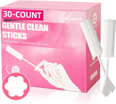 Calvana (30-Pack) White Drip Sticks for Females, Drip Stick Absorbing Sponge, Awkward Essentials,