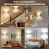 Set 2 Battery Operated Wall Sconces of Wireless Indoor Wall Lights Up and Down Wall Mount Light for Living Room Bedroom