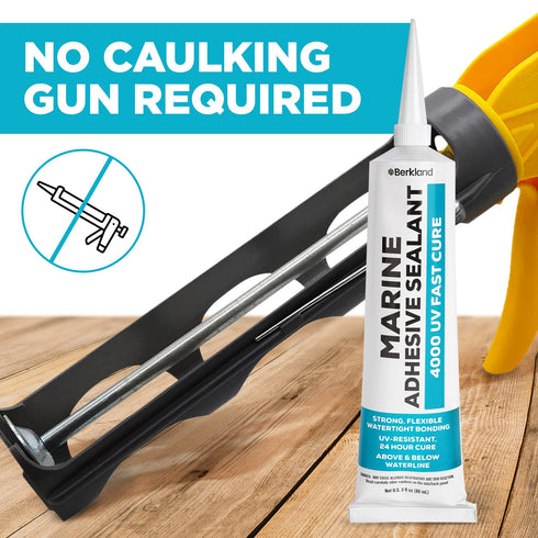 3 oz Marine Adhesive Sealant 4000/4200 Fast Cure UV, Sem-Permanent, Flexible Bonding and Sealing, UV Resistant, by