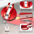 HYICO 2PCS 2.85" Pinch (Red-2PCS) Grooved Magnetic Jack Pad Soild Aluminum Thickened,fix the Magnet Pad with Screw