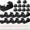 Yahenda 60 Pack Desktop Tape Dispenser with Non Skid Base and Transparent Tape