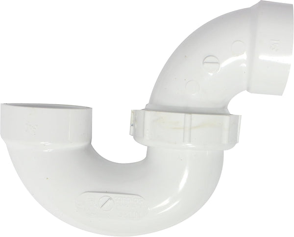 Canplas 193211N PVC DWV P-Trap with Union, 1 1/2-Inch, White