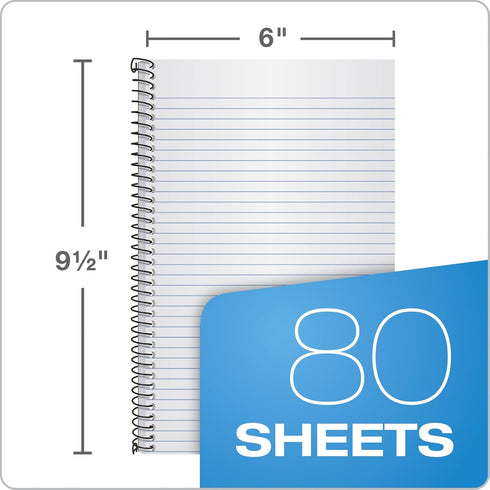 TOPS Second Nature Notebook, 9.5 x 6 Inch, College Ruled, 80 Sheets, 100% Recycled, Grey (74109)