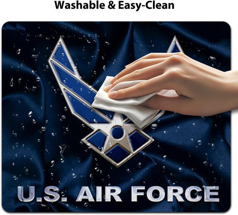 US Air Force Personalized Custom Gaming Mousepad, Rectangle Navy Blue Mouse Pad Office Accessory and Gift