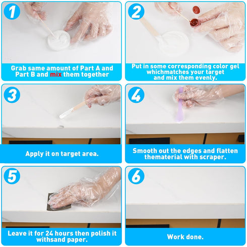Tile & Fiberglass Quartz Countertop Repair Kit for Cracks Chips Dents, Almond Biscuit Bone, Granite & Tub Repair Kit