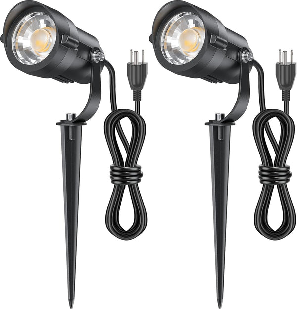 HIBOITEC 12W Spot Lights Outdoor 110V to 120V Landscape Lighting Waterproof Spotlight