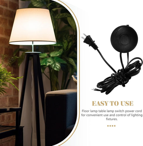 NUOBESTY 11ft Bulbs Ac110 Floor Lamp Foot Switch Replacement Extension Cord Step-on Button Us Standard Plug Controls