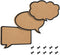 Navaris Cork Bulletin Board Set, 3X Pieces in Cute Decorative Speech and Thought Bubble Shapes with Push Pins