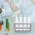 POPETPOP Test Tube Rack - Stainless Steel Sample Tube Holder with 8 Holes for Laboratory Supplies
