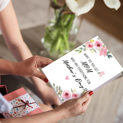 RollupJoy Funny Mothers day Card for Grandma, Pregnancy Announcement Card for Mom from Daughter Son Kids, Humor Mothers