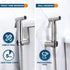 Aquadalus Handheld Bidet Sprayer for Toilet - Toilet Bidet Sprayer with Adjustable Water Pressure Control for Feminine