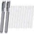 Retractable Mechanical Eraser Pen, 12 Pieces, Clear Black, Bulk Style Erasers, Refill for Daily Study, Office, Painting