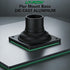 2-Pack, LIT-PaTH Pier Mount Base, Outdoor Post Light Mounting Base Adapter, Cast Aluminum, Black