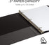Samsill Durable 0.5 Inch D Ring Binder, Customizable Clear View Binder, Black, Made in the USA, Holds 125 Pages
