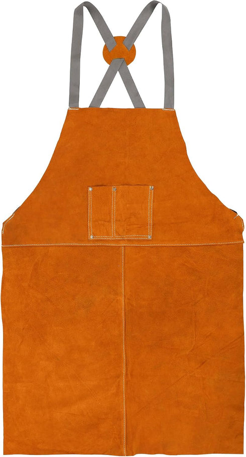 Leather Apron, Welding Apron, For Men, Blacksmith, Work Bib, Heat Resistant, Welder