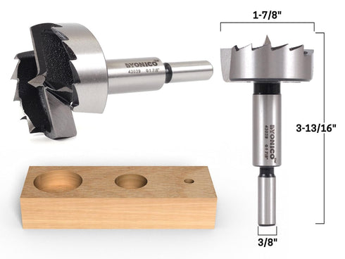 YONICO 43029S 1-7/8-Inch Diameter Steel Forstner Drill Bit - 3/8-Inch Shank