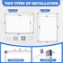 WALGLASS Double-Sided White Board, 24" x 18" Magnetic Whiteboard for Wall, Silver Aluminium Frame for Home