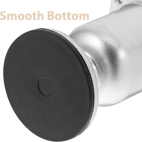 4pcs Set KICHOUSE Aluminum Alloy Replacement Legs for Sofa and Side Table, Oval Silver Sofa Feet Support for Furniture