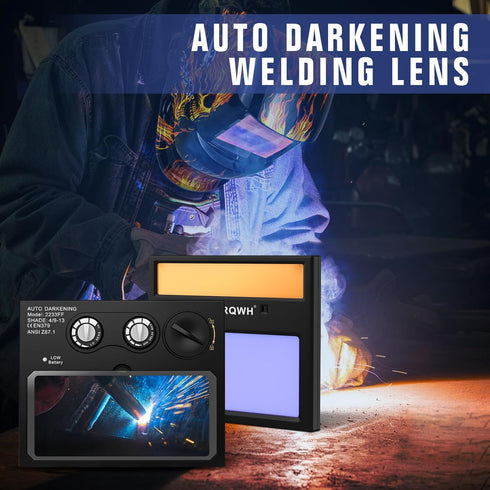 2 4/9-13 Dimming 4.33x3.54in TRQWH Welding Lens - Solar Auto Darkening Welding Helmet Lens True Color Technology