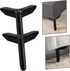 4Pcs NUOBESTY Heavy Duty Metal Furniture Legs with Anti-Slip Rubber Pads Black Airplane Style Cabinet Sofa Bench Feet