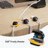 Daisyhome (8*Black) Rotatable Cord Organizer, Enhanced Spring Cable Clips, Strong Adhesive Cable Management, Desk Cord