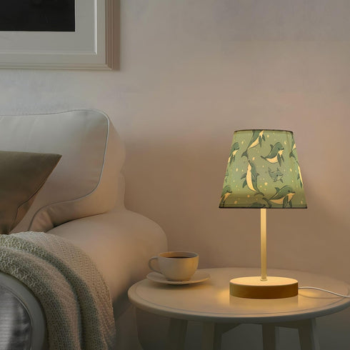 3 ALAZA Bedside Lamp Cute Dolphin Ocean Blue Table Lamp for Bedroom Desk Lamp with USB Port LED Nightstand Color