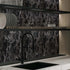 Black Marble Paper Peel and Stick Wallpaper 17.7" x 78.7" Self Adhesive Thickening for Kitchen Bathroom Furniture