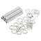 MECCANIXITY 2.4" Lamp Pipe Kit with Lock Nuts Washers 1/8IP Thread Fasteners Assortment
