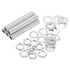 MECCANIXITY 2.4" Lamp Pipe Kit with Lock Nuts Washers 1/8IP Thread Fasteners Assortment