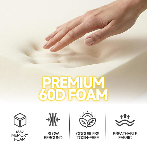 Tailbone 100% Dual-Piece Donut Pillow for Pain, Memory Foam Thick Bed Sore Cushion, T-Shaped Pressure Relief Pillows