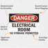 SmartSign - U9-1313-ND_5x7 "Danger - Electrical Room, No Storage Permitted" Label | 5" x 7" Laminated Vinyl Black/Red on White