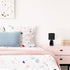 Simple Designs LT1134-BLK 10.04" Tall Traditional Ceramic Bedside Table Lamp with Matching Fabric Shade