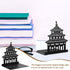 PRETYZOOM Metal Book Stand and File Book Organizer Reusable Metal Bookends for Desk Shelves Suitable for Office