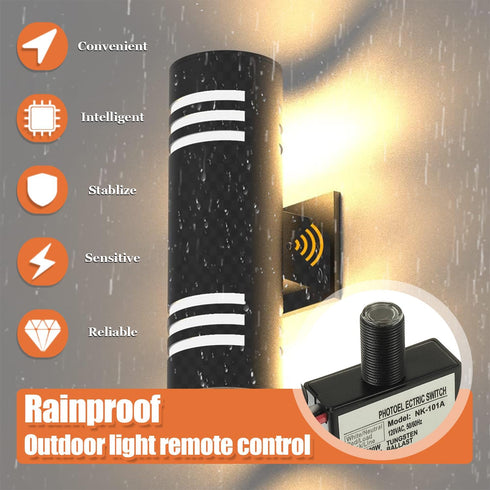JAMHER 2 Pack 105V-130V AC Photocell Light Sensor Light Control Sensor Button Switch Dusk to Dawn Sensor for Outdoor