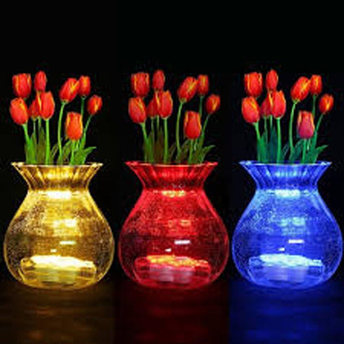 JYtrend 30 Pack) Bright LED Floral Tea Light Submersible Lights for Party Wedding (RGB(Changing Color)