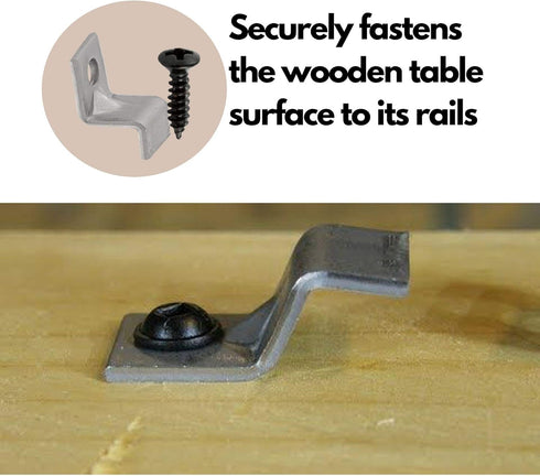 Performore 40 Pack Z Table Top Fasteners with Screws, Heavy Duty Z Table Top Fasteners Solid Steel