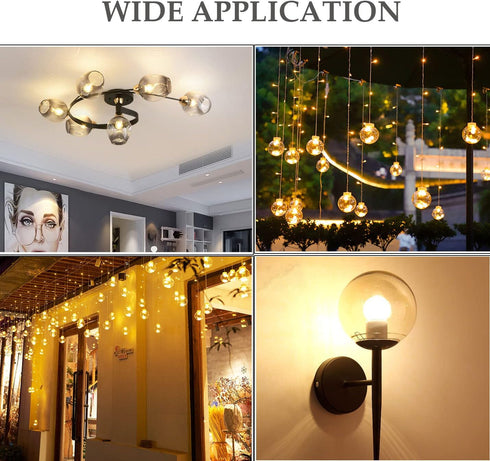 Greeogin G16.5 Bulbs Dimmable, 6W E26 Bulbs,Warm 2700K,600lm,6W 60 Watt,G50 Bulb Bulb 5-Pack LED Light Edison White
