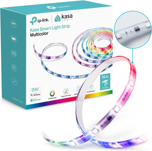 Kasa Smart LED Light Strip, 50 Color Zones RGBIC, 16.4ft Wi-Fi LED