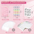 Onlyesh Budget Binder, Cash Envelopes for Budgeting, Money Organizer for Cash, 28Pcs Budget Binder with Cash Envelopes, Marble 6-Ring Money Saving Binder(Pink) by ONLYESH