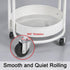 AAGUT 4 Inch Rubber Swivel Stem Caster, 1/2"-13x1.5 Threaded Stem, 4 Pack with Nuts