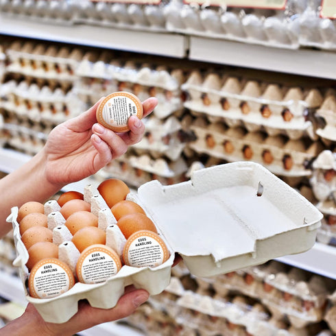 500 2 Inch Packaging Colarr Pcs Farm Fresh Eggs Carton Labels Stickers Easter Egg Care Self Adhesive Writable Handling