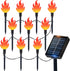 ALENEY Christmas Light Solar Lights Outdoor, 6.2Ft Cute Flame Light String with Stake,