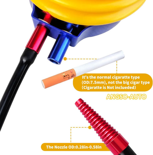 ANGSO-AUTO Manual Hand Smoke Pump Automotive Smoke Machine Leak Detector EVAP Vacuum Diagnostics Tester Battery & Fluid
