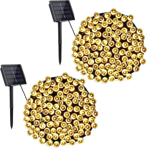 Toodour Solar Christmas Lights Outdoor, 2 Packs Total 144ft 400 LED Solar